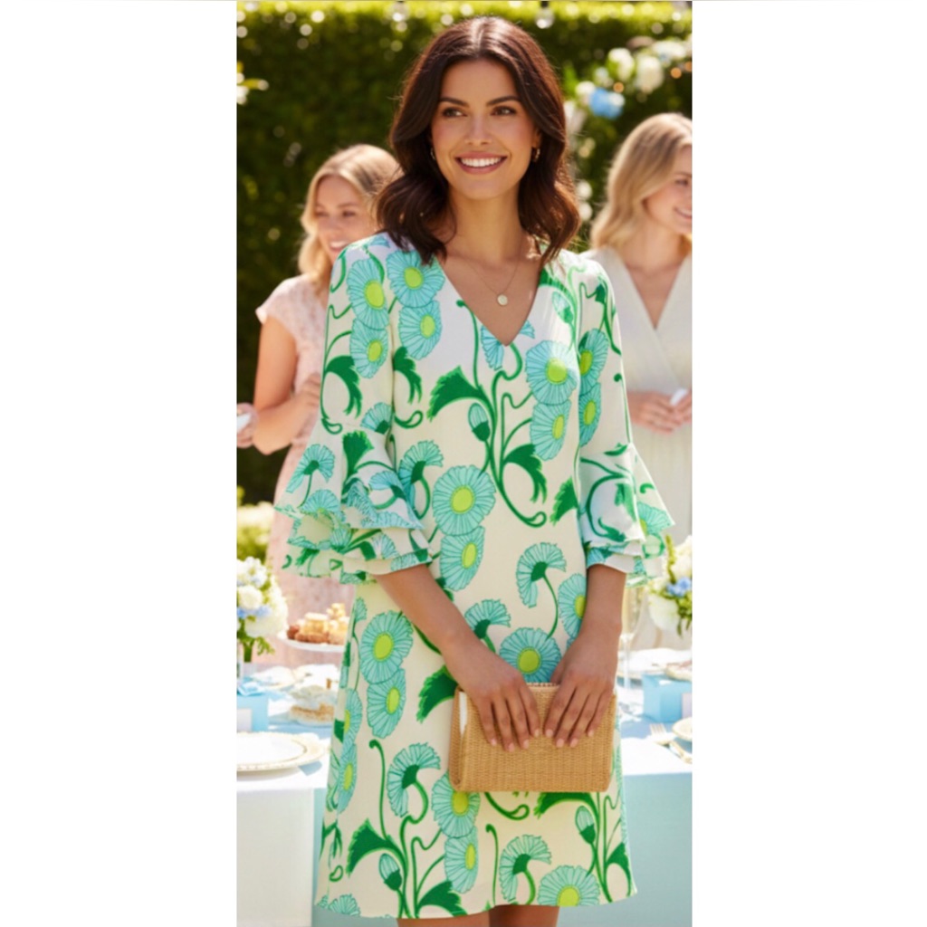 Nwt Julie Brown Nettie Dress Preppy Palm